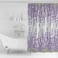thumbnail image 2 of Farm Lavender Gradient Purple Shower Curtain for Bathroom, Watercolor Herb Wild Flower Waterproof Shower Curtains Washable Quick Dry with Hooks Bathtub Curtains 36x72 IN, 2 of 7