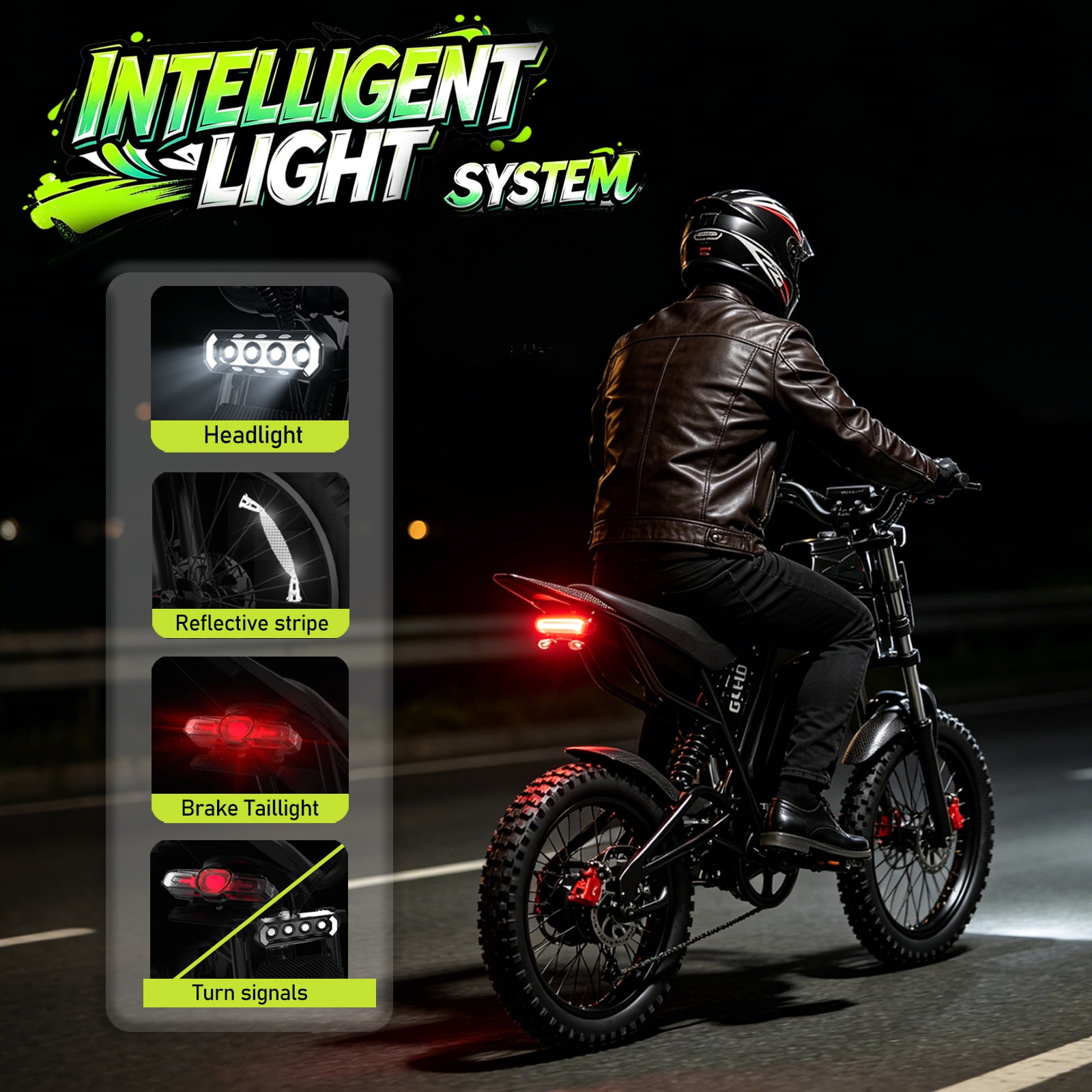 GugoIs 2500W Peak Electric Bike, 52V 25Ah Electric Dirt Bike for Adults, 23" * 3.0 Fat Tire Mountain Ebike, Max.90 Miles, LCD with NFC Unlock, Full Suspension, off-road, UL2849