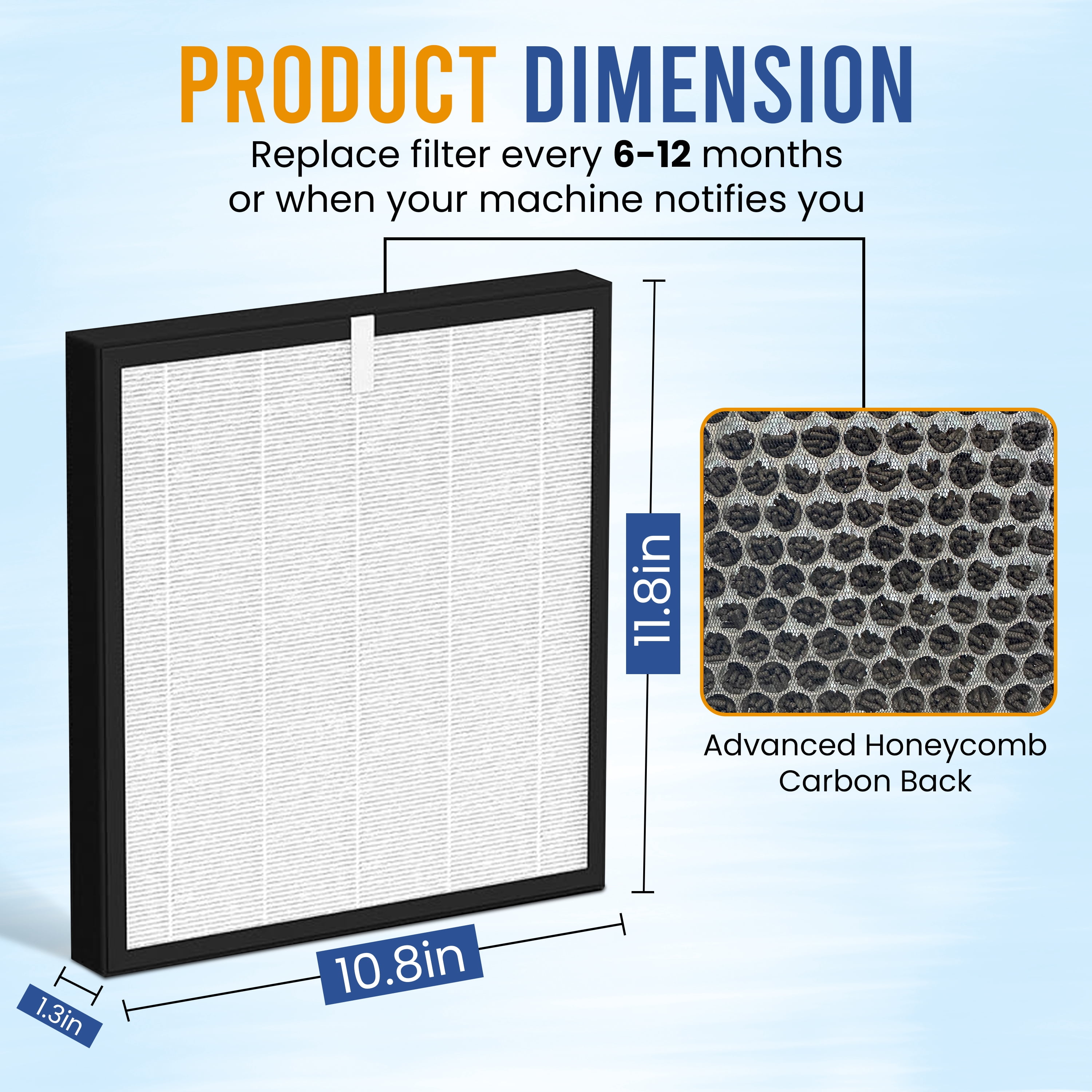 TZ-K2 Replacement Filter for Tolife Air Purifier Filter, Ture H13 HEPA TZ K2 A Air Purifier Filter, 3 Pack