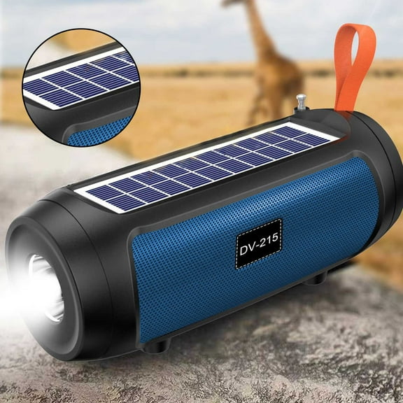 Bluetooth Speaker Cameland Portable Solar Bluetooth Speakers, Wireless Outdoor Speaker With Subwoofer, Deep Bass Large Powerful Stereo Speaker With Power Bank Electronics for Kids on Clearance