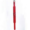thumbnail image 1 of Collar de perro con púas, elegante y ajustable, de piel sintética con púas y remaches tachonados para perros medianos y grandes, color rojo, 1 of 6