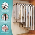 thumbnail image 5 of MINKUROW Clear Garment Bags for Hanging Clothes W/ 4" ,4 PCs Garment Storage Bags,Garment Bags for Storage,Hanging Clothes Storage,Suit Bags for Closet Storage and Travel - 24'' x 50''/4 Pack, 5 of 6