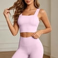 thumbnail image 5 of XinghaiYIDE Square Neck Longline Sports Bra for Women, Padded Yoga Workout Crop Tank Top, Wide Strap Built-in Bra for Pilates Gym, 5 of 5