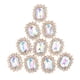 thumbnail image 1 of 10 Uds de Imitación Decoración DIY Adornos Artesanías Mujeres Niñas para Joyería de Boda Broche Teléfono Funda Ropa Rosa claro Macarena Botones de diamantes de imitación, 1 of 8