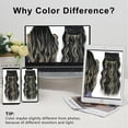 thumbnail image 7 of Clip in Long Wavy Synthetic Hair Extension 20 Inch Black Mixed Blonde 4PCS Thick Hairpieces Fiber Double Weft Hair for Women, 7 of 7