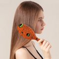 thumbnail image 2 of Halloween Glowing Spider Web Pattern Hair Brush,Girls Detangling Hair Brush,Glide Through Tangles with Ease for Wet & Dry Hair,8.8"X2.8", 2 of 7