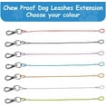 thumbnail image 5 of Mi PupJoy Chew Proof Dog Leash - 2Pack Metal Cable Lead,No Tangle Multiple Leashes for Small and Medium Dogs- Heavy Duty Lead Extender for Collars & Harnesses, 5 of 6