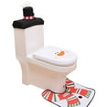 thumbnail image 3 of Christmas Toilet Cover under $5! CQCYD Christmas Bathroom Decor Set, Toilet Seat Cover Santa Design, Festive Bathroom Accessories, Holiday Home Decor, Christmas Toilet Decorations, 3 of 9