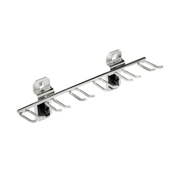 Triton Products® Stainless Steel LocHook 8-1/8"W with 3/4"ID Stainless Steel Multi-Prong Tool Holder for Stainless Steel LocBoard