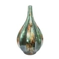thumbnail image 3 of Kya Copper Gold Pewter Foil and Lacquer Ceramic Teardrop Vase, 3 of 6