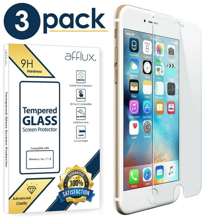FreedomTech Designed for iPhone 8 Screen Protector/iPhone 7 Screen Protector [3-Pack] with Easy Install Kit [Premium Tempered Glass]