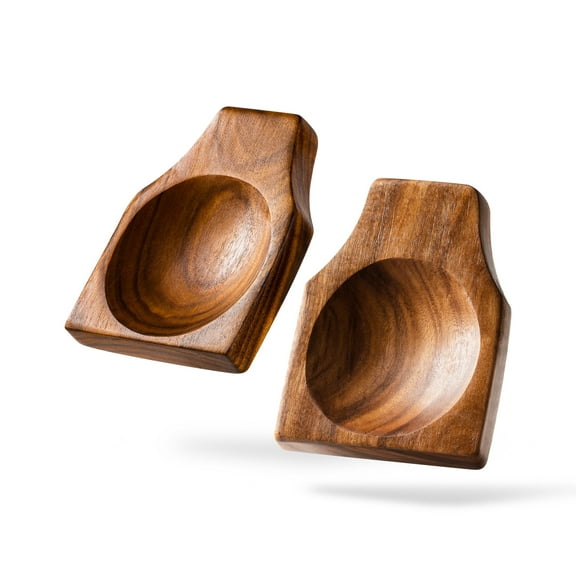 Hefild 2PCS Acacia Spoon Rests for Stove Top, Wooden Spoon Holders for Kitchen Counter, Cute Bamboo Coffee Spoon Rests, Cooking Spatula & Ladle Holders, Perfect Gift for Mother's Day