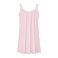 thumbnail image 5 of Plus Size Maxi Dresses Women Beach Dress Solid Color Sleeveless Backless Camisole Beach Mini Sundress(Pink,M), 5 of 5