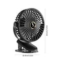 thumbnail image 3 of Fnochy Clearance Small Fan USB Portable Rechargeable with Digital Display, 5 Speeds Quiet Personal Cooling Fan for Home Office Dorm Desk Travel, 3 of 6