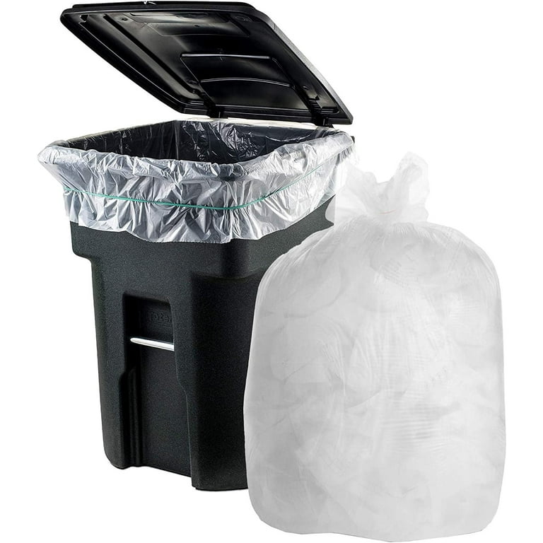 10 Gallon Trash Bags - 18 Micron Ultra Thick Strong Clear Medium Size  Garbage Bin Liners for Office Kitchen, Fit 8-10 Gallon, 90 Count