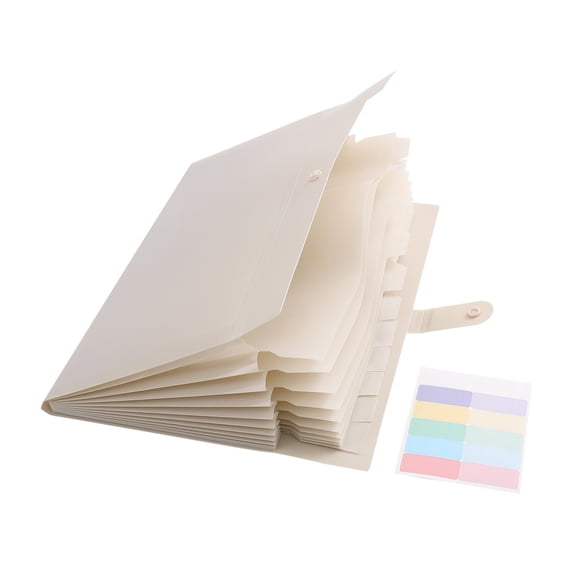 Expanding File Organizer with 8/12 Pockets, Accordion File Folders with Labels, Portable Document Paper Bill Receipt Organizer, Home College School Office Supplies, Letter Size