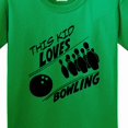 thumbnail image 4 of Inktastic This Kid Loves Bowling Youth T-Shirt, 4 of 5