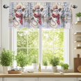 thumbnail image 2 of Christmas Valances for Windows, 42 x 18in, Western Cowboy Snowman Christmas Tree Snow Scene Rod Pocket Kitchen Valance Curtain Light Filtering Window Treatments for Living Room Bedroom, 1 Panel, 2 of 7