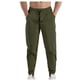 thumbnail image 3 of Pantalones largos de moda para hombre, casuales, de color sólido, con bolsillos y cintura elástica, pantalones cargo casuales para hombre., 3 of 5