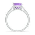 thumbnail image 2 of ANGARA Natural Classic Solitaire Cushion 2.2 ct Amethyst Cocktail Ring in 14K White Gold for Women (Size-8mm) | February Birthstone, Anniversary, Jewelry Gift for Women | Natural Amethyst Ring, 2 of 8