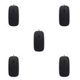 thumbnail image 1 of Transemion Mouse Wired Optical Computer Mouses Skin Touch Computers Fitting Laptop Gift Networking Keyboards Table Study Black 5Set, 1 of 6