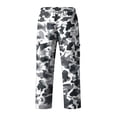 thumbnail image 5 of Men's Cargo Pants Relaxed Fit Straight Leg Camo Print Work Pants with 4 Pockets Elastic Waistband Drawstring Lightweight Trousers for Hiking Outdoor Daily Wear White 3XL, 5 of 6