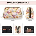 thumbnail image 2 of Colorful Floral Makeup Bag, Large Capacity Travel Cosmetic Bag for Women Girls- Travel Toiletry Bag Leather Portable Waterproof Makeup Case Organizer with Handle, 2 of 4