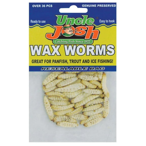 Uncle Josh Bait Company Preserved Meal Worms, Fishing Lure Trout Bait Assembled 4.16"x2.64"x6.45"