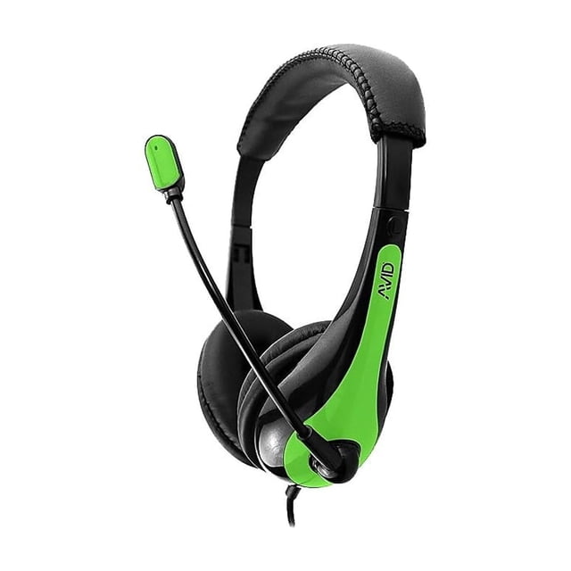 Auriculares estéreo Avid Education AE-36-GR con micrófono Boom, color verde