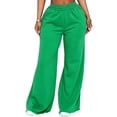 thumbnail image 3 of Stralyhd Womens Sweatpants Wide Leg Baggy Pants High Waist Workout Casual Fall Pants with Pockets Green M, 3 of 5