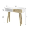 thumbnail image 5 of Bestar  Alhena 40W Console Table White UV & Sandy Brown Oak, 5 of 13