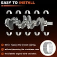 thumbnail image 6 of Unique Bargains 18Pcs Main and Rod Bearings Set Replacement for Buick Regal for Chevrolet Equinox for GMC Terrain 2.4L Engine 2000-2017 Replace No.21018819/21018825/12591093, 6 of 7