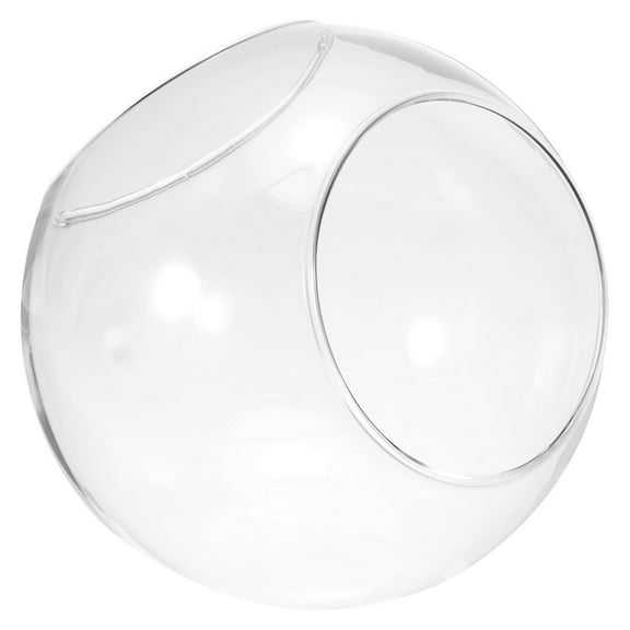 Round Globe Terrarium Air Plant Planter, 5.4 Inch Double Opening High Borosilicate Glass Table Decorations, Clear
