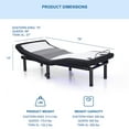 thumbnail image 5 of Furniture of America Micklin Metal California King Adjustable Bed Base Frame with Remote, Gray and White, 5 of 5