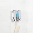 thumbnail image 6 of Silver Heavy Duty Plastic Two Chamber Wall Mount Soap Dispenser, 6 of 8