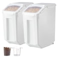 thumbnail image 3 of 4.5Gallon Rice Storage Container, Capacity 40 L, 5Gallon/20L x2 Capacity Large Dog Food Dispenser Bin, 2 Pack, Detachable, for garages, workshops, fabrication shops, repair bays, and job sites, 3 of 7