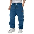 thumbnail image 2 of Coerni Boys Cargo Pants Kids Elastic Waist Casual Athletic Jogger Sweatpants Open Bottom Baggy Pants with Pockets 3-12 Years, 2 of 4