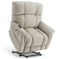thumbnail image 2 of MCombo Oversized 24.8" Seat Width Large Dual Motor Power Recliner Lift Chair for Tall Elderly, Infinite Position, Beige Fabric, 2 of 9