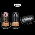 thumbnail image 4 of 4pcs Glass Display Dome Cloche Glass Bell Jar with Cork Base Small Glass Bottles Dome Decorative Jars Display Case, 4 of 7