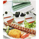 thumbnail image 4 of 2 piezas de máquina para hacer brochetas de carne para barbacoa, reutilizable, para prensar brochetas de kebab, accesorios para parrilla de cocina, color verde, 4 of 8