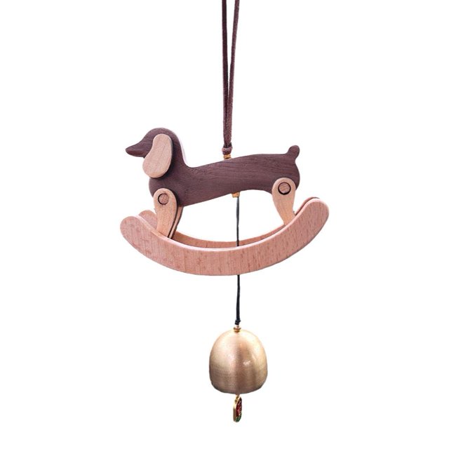 CAIROYAR Campanas de viento para perros salchicha para exteriores, campanillas de viento de metal para perros salchicha, regalos de perros salchicha para mujeres y hombres, campanillas de viento para