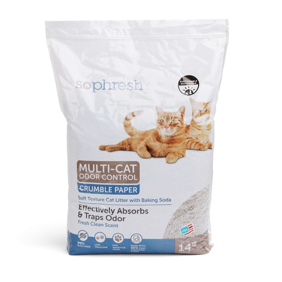So Phresh Multi-Cat Odor Control Crumble Paper Litter 14 lbs.