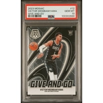 Graded 2023 Panini Mosaic Victor Wembanyama #12 Give and Go Rookie RC Basketball Card PSA 10 Gem Mint