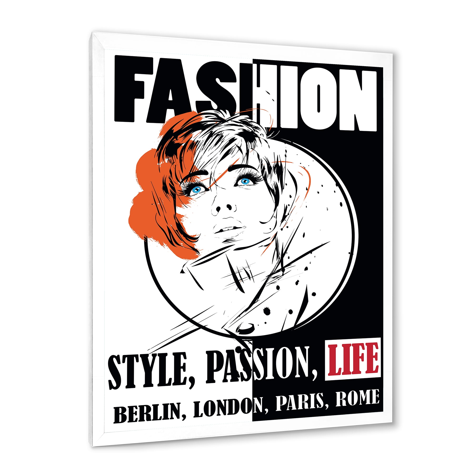 Designart 'Style Passion Life Fashion Woman IV' Vintage Framed Art Print
