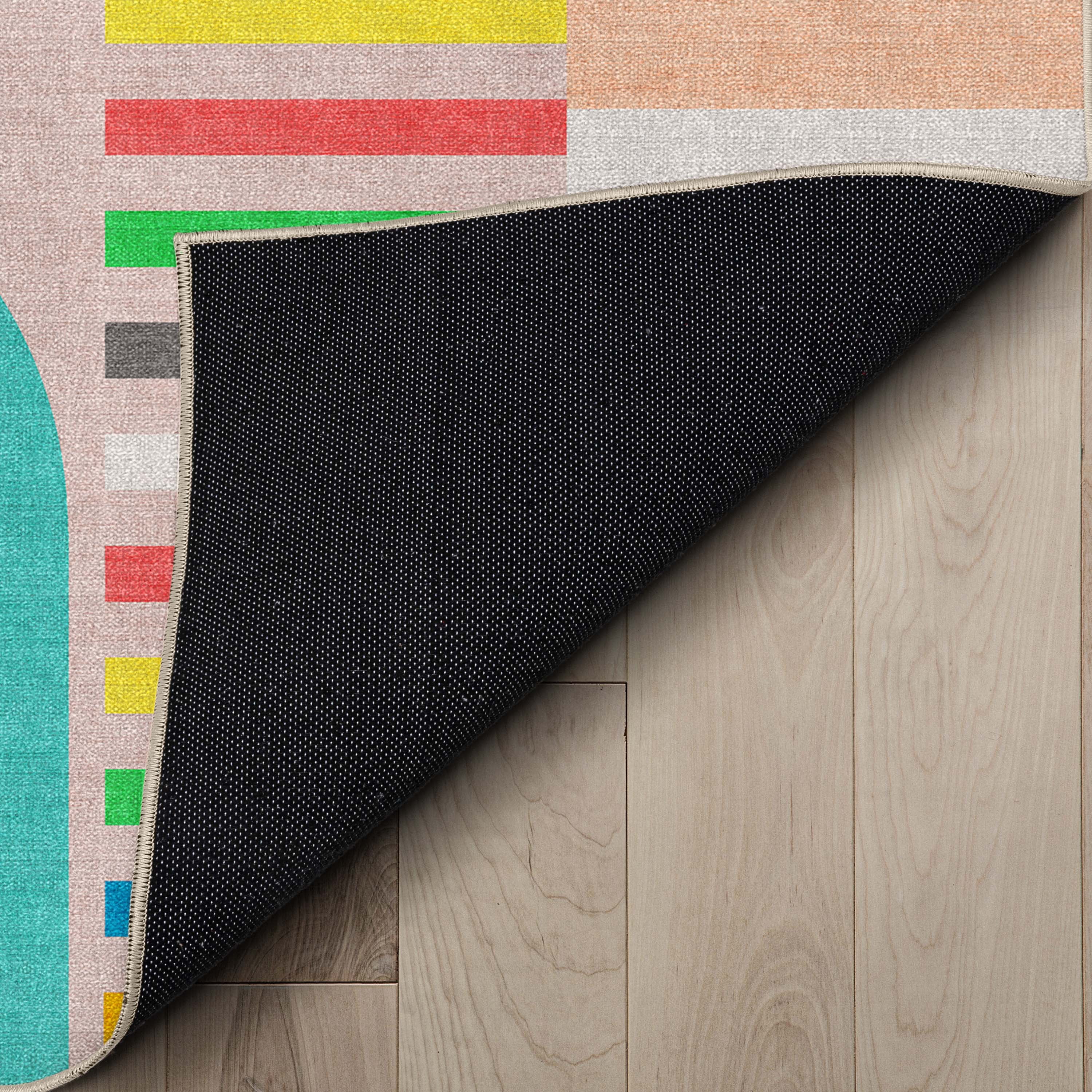 Well Woven Apollo Parade Modern Geometric Kids Multi Color Flat Pile Easy to Clean 7'10" x 9'10" Area Rug for Living Room Dining Room Bedroom and Kitchen