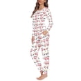 thumbnail image 2 of FOR U DESIGNS Heart Pig Pajama Sets for Women 2 Piece Long Sleeve and Pants with Pockets Size 3XL Sleepwear Long Crew Neck Tops for Women Nightwear Jogger Lounge, 2 of 6