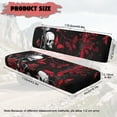 thumbnail image 7 of Yuyamidu Skull UTV Seat Cushion Covers Compatible with Kawasaki Mule 3000 3010 3020 Replacement UTV Seat Cover Set Red Butterfly Bench Seats Cover Easy to Install, 7 of 7