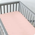 thumbnail image 5 of Bare Home 2 Pack Fitted Sheets - Premium 1800 Collection - Ultra Soft - Crib, Pink Slipper/White, 5 of 8