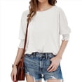thumbnail image 1 of Blusa Informal con Cuello Redondo y Ligera para Mujer, Color , Talla L, 1 of 7