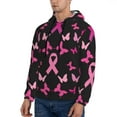thumbnail image 3 of Sikiie Breast Cancer Men's Hoodie, Essentials Hoodie, Sweatshirt, Pullover Hooded Sweatshirt for Men-XX-Large, 3 of 7
